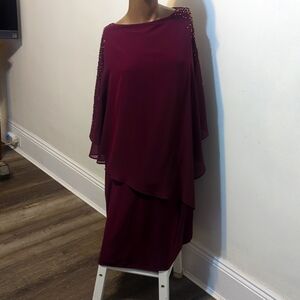 Burgundy party dress